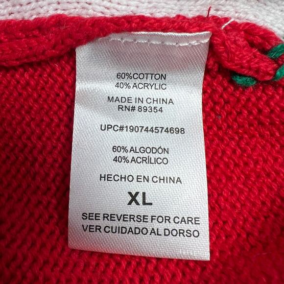 To Be Jolly Naughty/Nice Reversible Sequined Ugly Christmas Sweater NEW Size XL - Picture 10 of 13